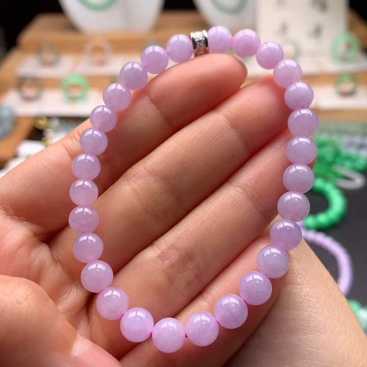 翡翠未镶嵌手链天然缅甸A货翡翠 卡6.1mm