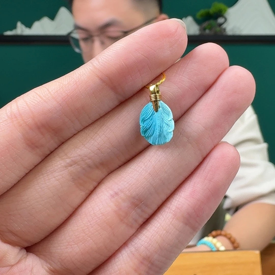绿松石18K金镶嵌珠宝奇石