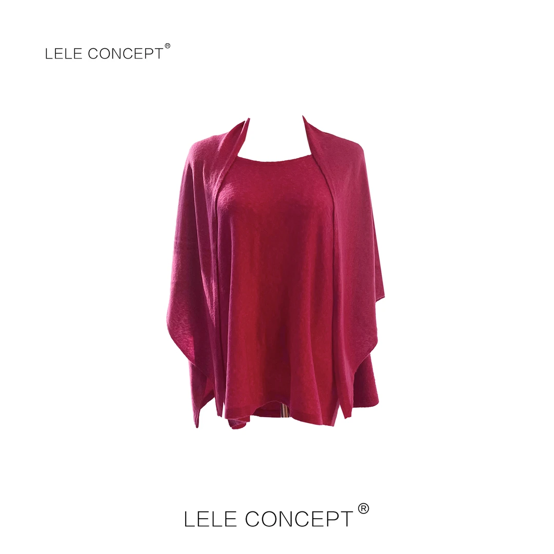 LELE CONCEPT | 「丽」早秋气质优雅两件套围巾毛衫S1182