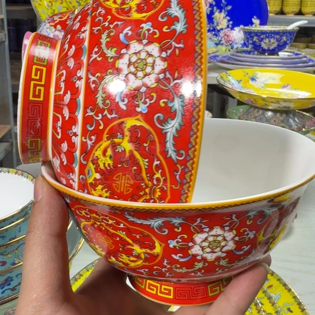 其他陶瓷两个6英寸高脚面碗