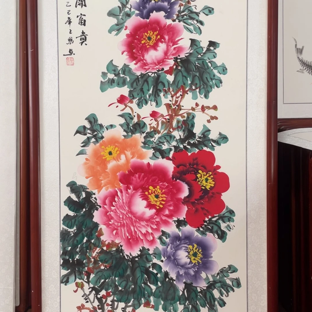 国画带框尺寸63*123厘米