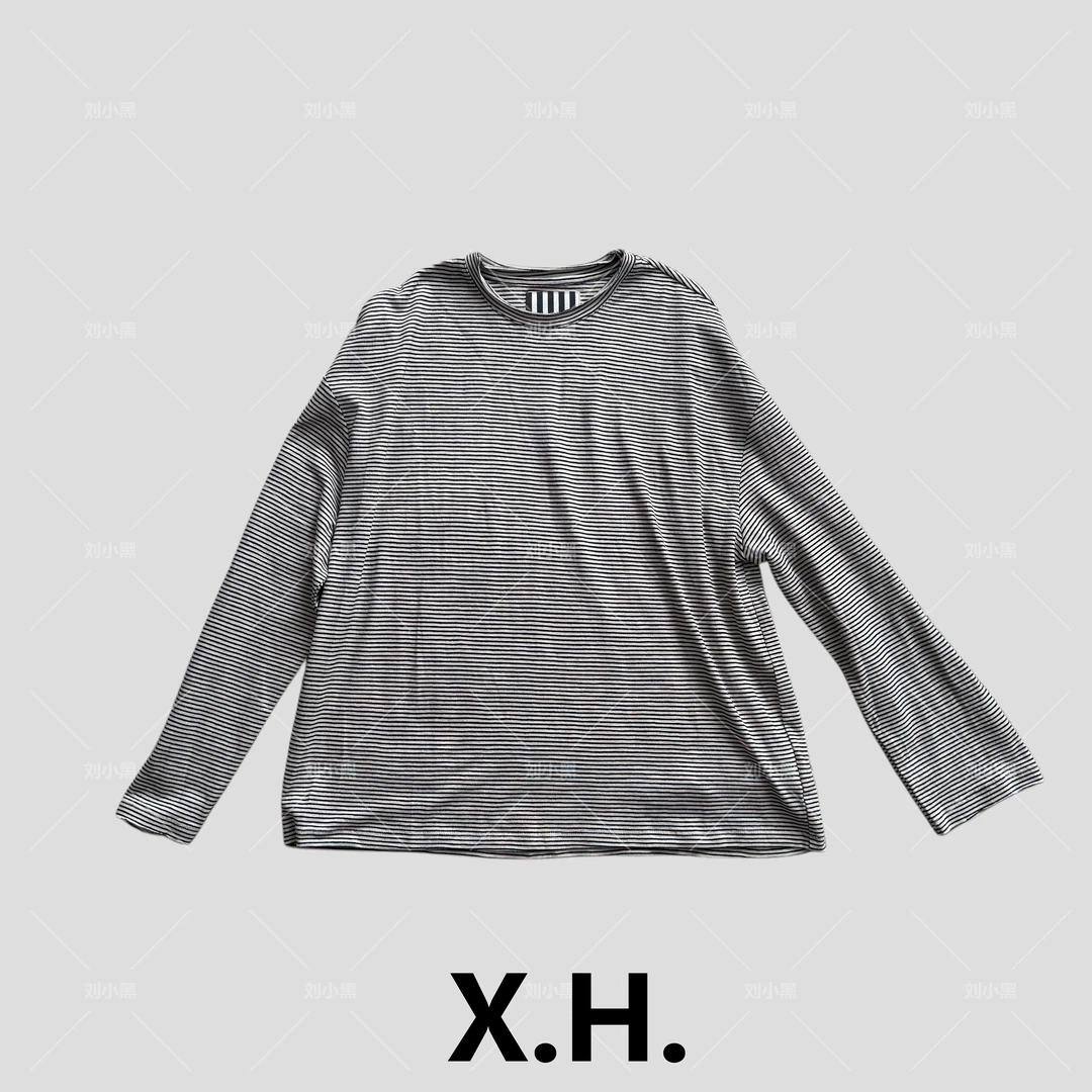 【刘小黑】25春条纹控看过来不简单条纹长袖T恤