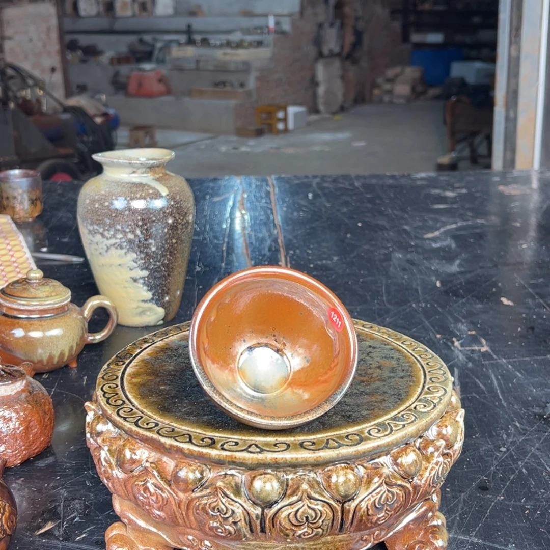 1211号柴烧中号盏拍