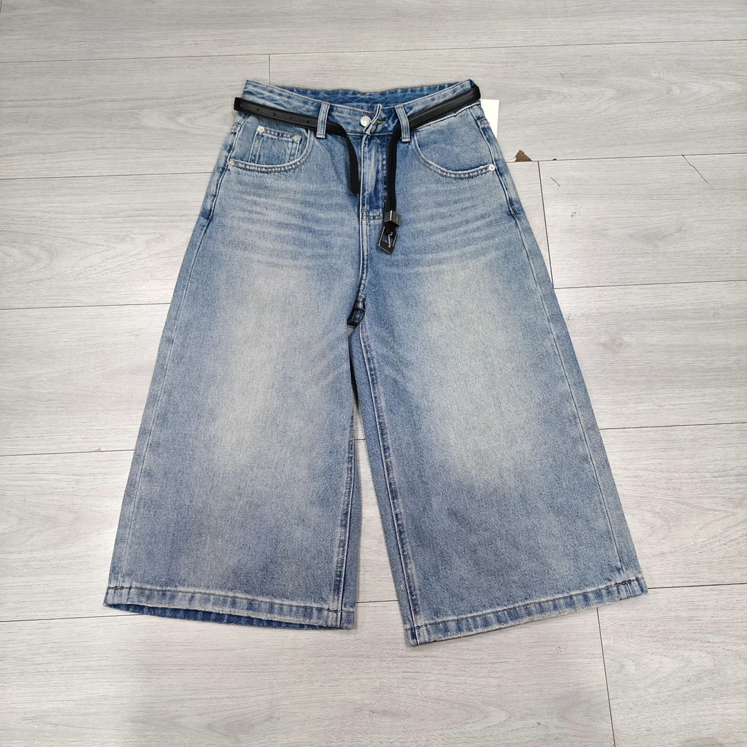 【张小张CC】通勤休闲百搭显瘦五分牛仔裤6721