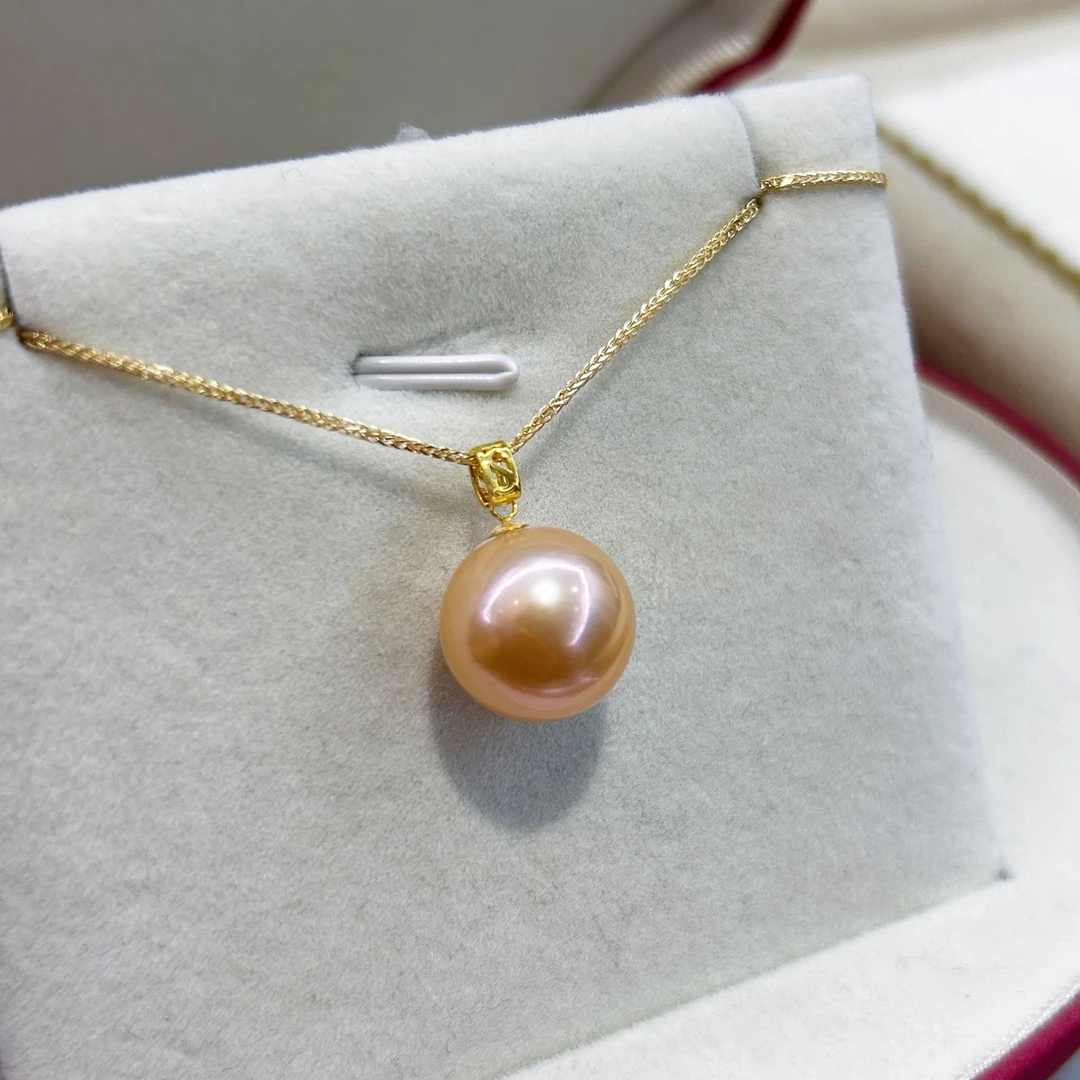 【罗伊伊推荐】大点位淡水珍珠吊坠 13-14mm 18K金（赠银链） DD0172