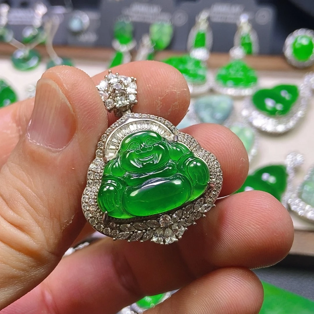 翡翠银S925镶嵌吊坠(不含链)705吊坠