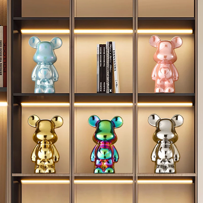 暴力熊酒柜陶瓷摆件轻奢客厅玄关家居装饰品摆设乔迁新居礼品