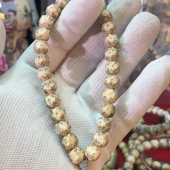 星月菩提手串9改骨瓷白