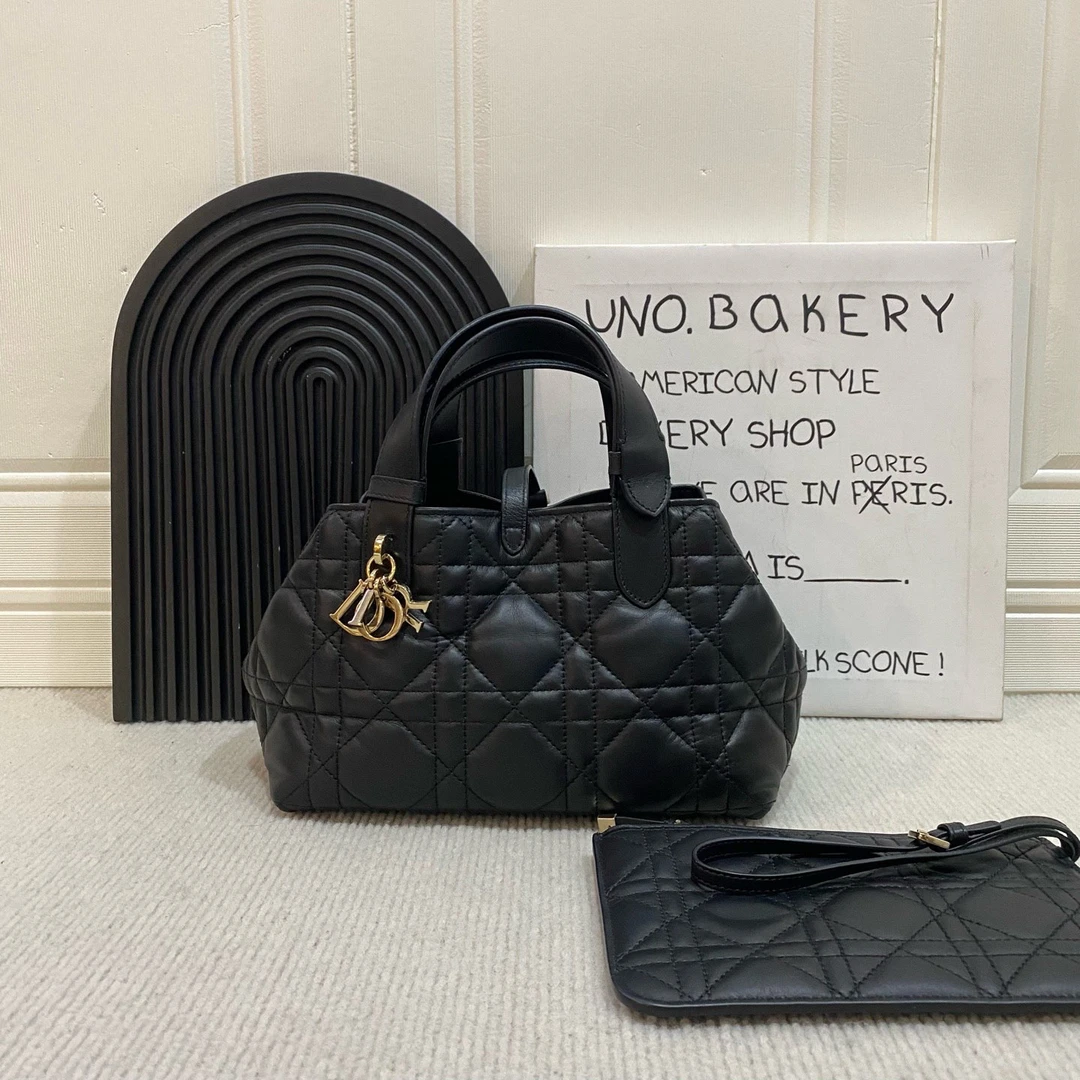 95新 DIOR/迪奥 迪奥toujours土著小号菜篮子托特包手提包