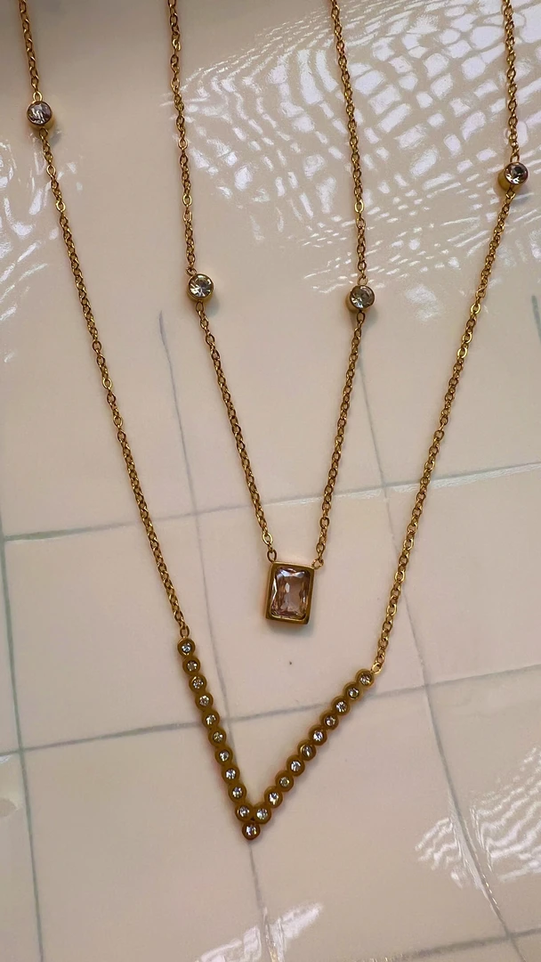 钛钢项链 简约钛钢项链金色小众
