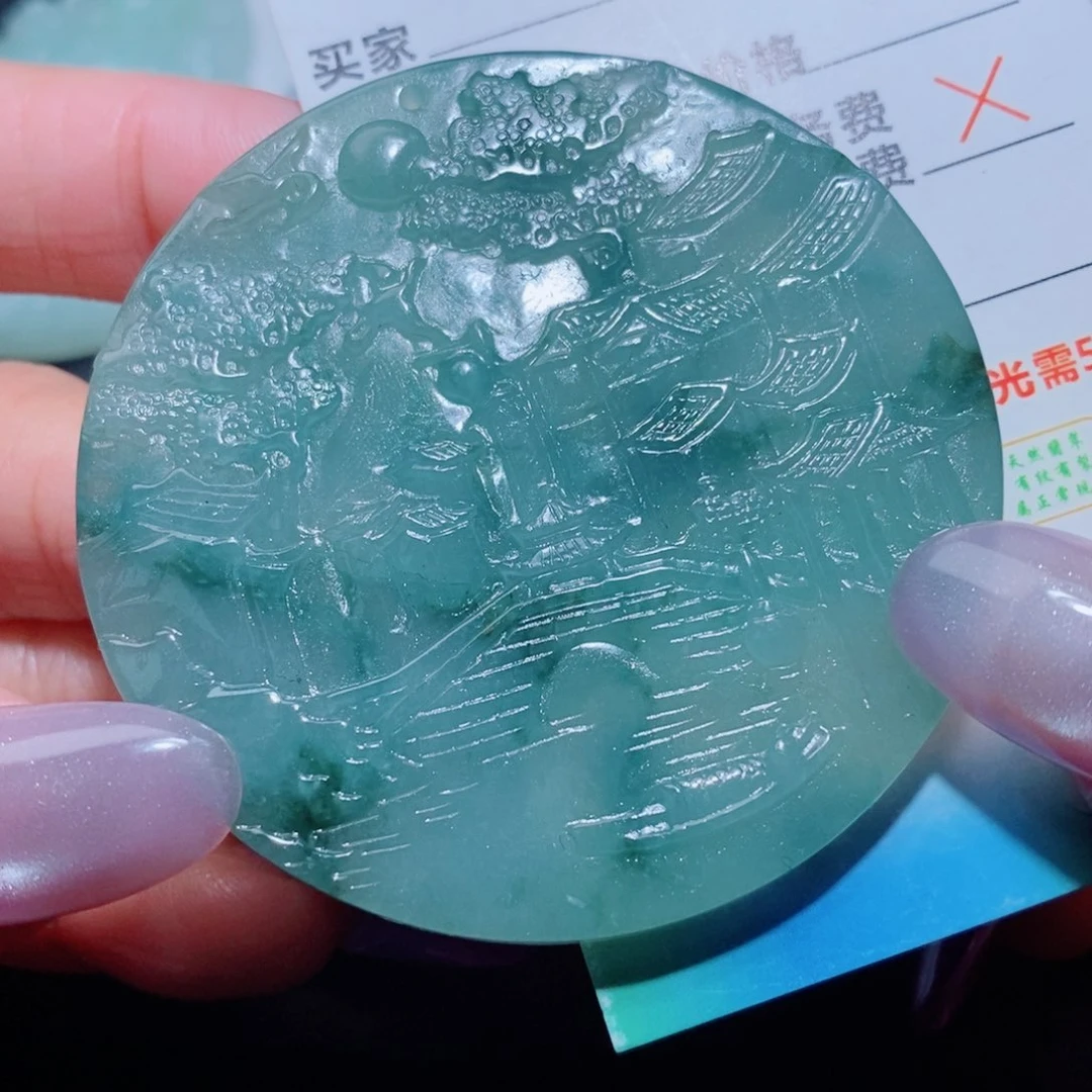 定制翡翠未镶嵌定制翡翠毛货挂件