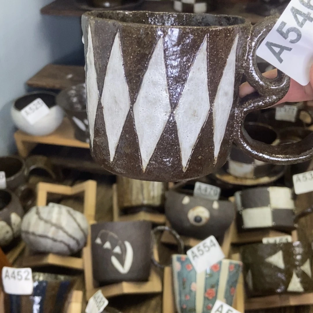 陶瓷冷*央手捏咖啡杯