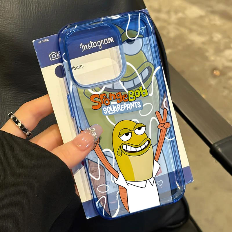 比奇堡居民鱼适用iPhone16苹果14_15PROMAX软胶13手机壳12防摔11X