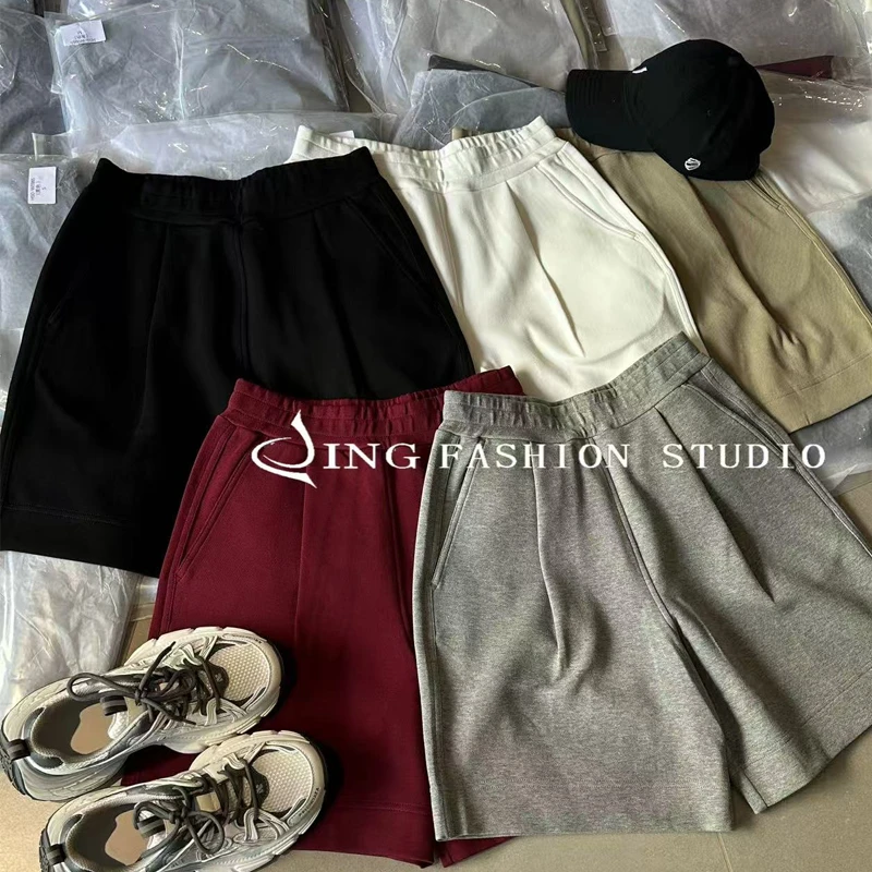《绝绝子顶配中裤》显瘦百搭0965时尚百搭休闲裤女裤纯色简显瘦中裤