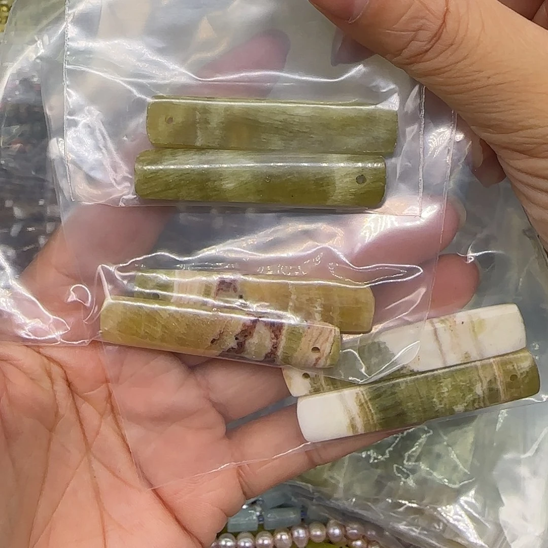 玛瑙/玉髓合金珠宝半成品方解石一对06