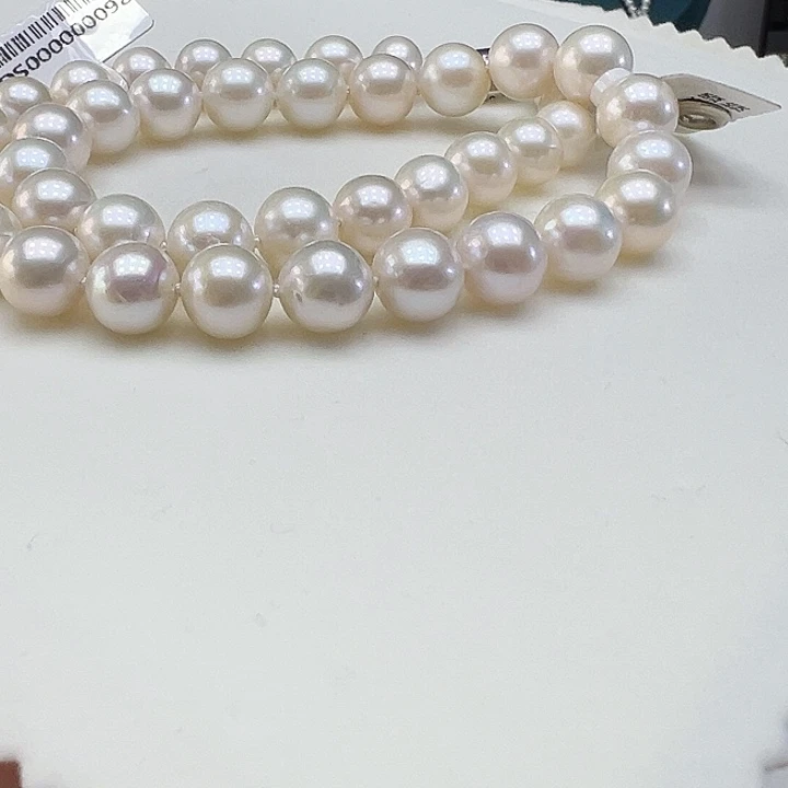 颈饰淡水珍珠银S925镶嵌➕9.5-11高品极光炫彩澳绿