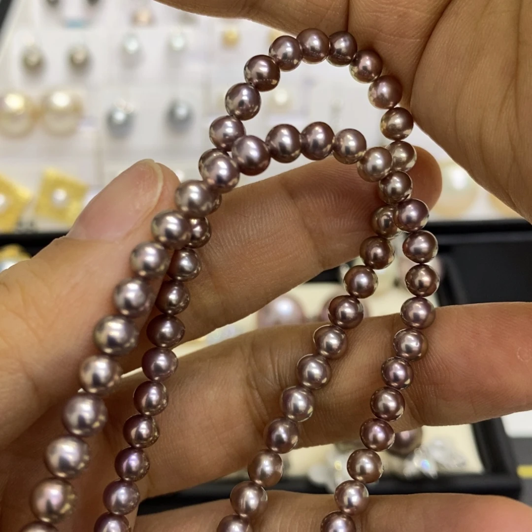 淡水珍珠颈饰银S925镶嵌