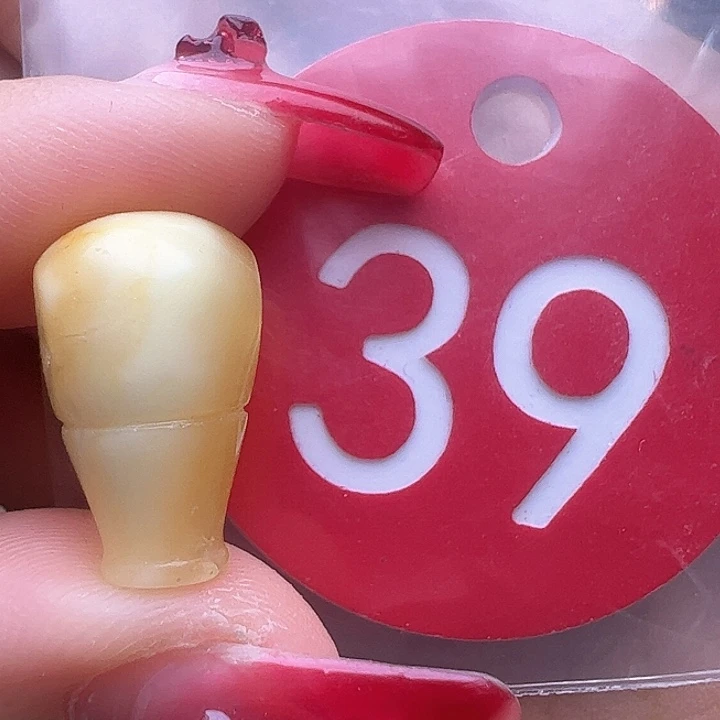 蜜蜡裸石未镶嵌微瑕 9.9mm 三通