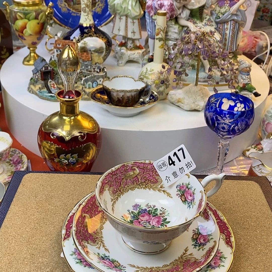 咖啡杯水晶杯摆件