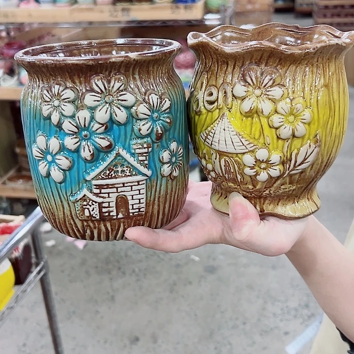有孔.凑满10元发货多肉陶瓷花盆！