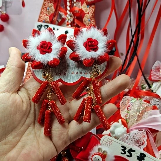 40号玫瑰花铃铛鞭炮对夹一对