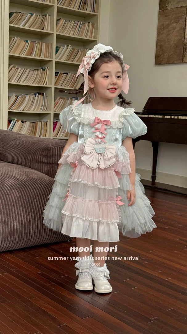 mooimori莫莉岛女童2025夏季新款洛丽塔百搭公主礼服蓬蓬连衣裙子
