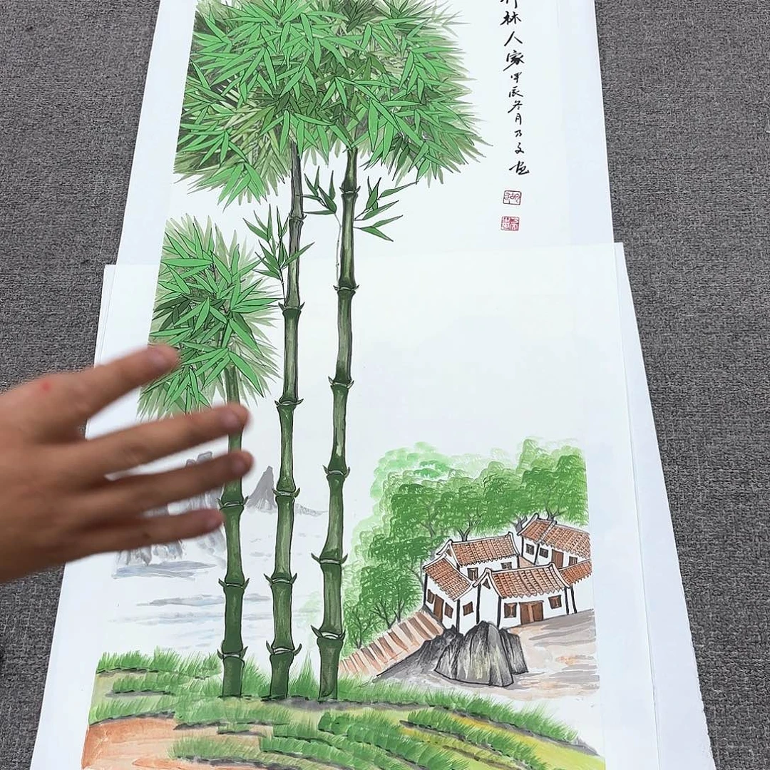 国画国画作品多次