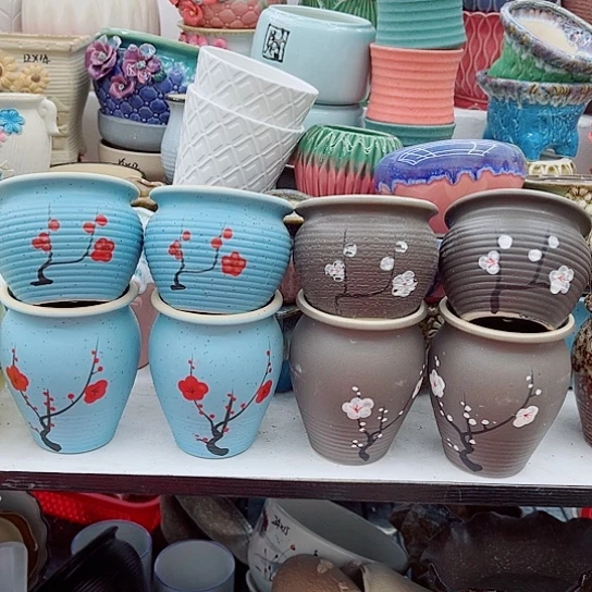 多肉绿植陶瓷花盆9.9包邮