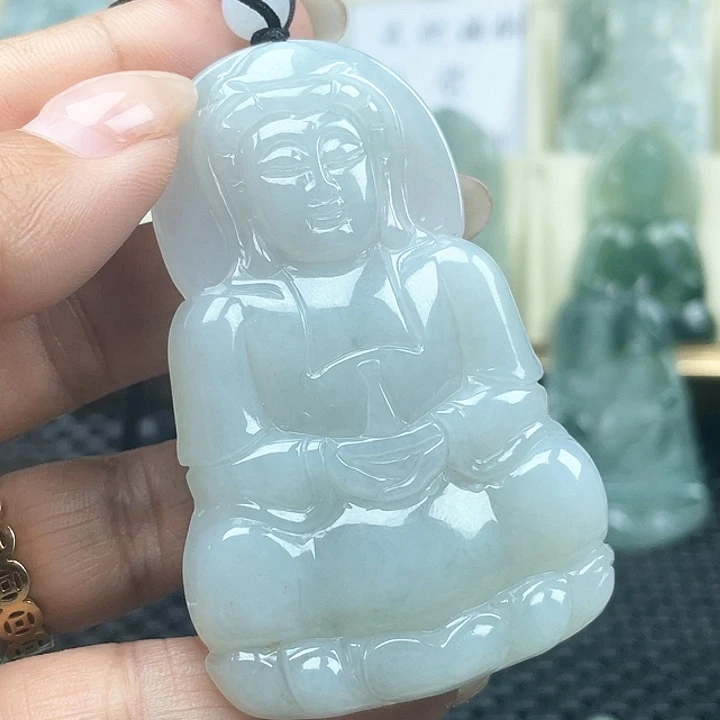 颈饰未镶嵌翡翠天然翡翠观音