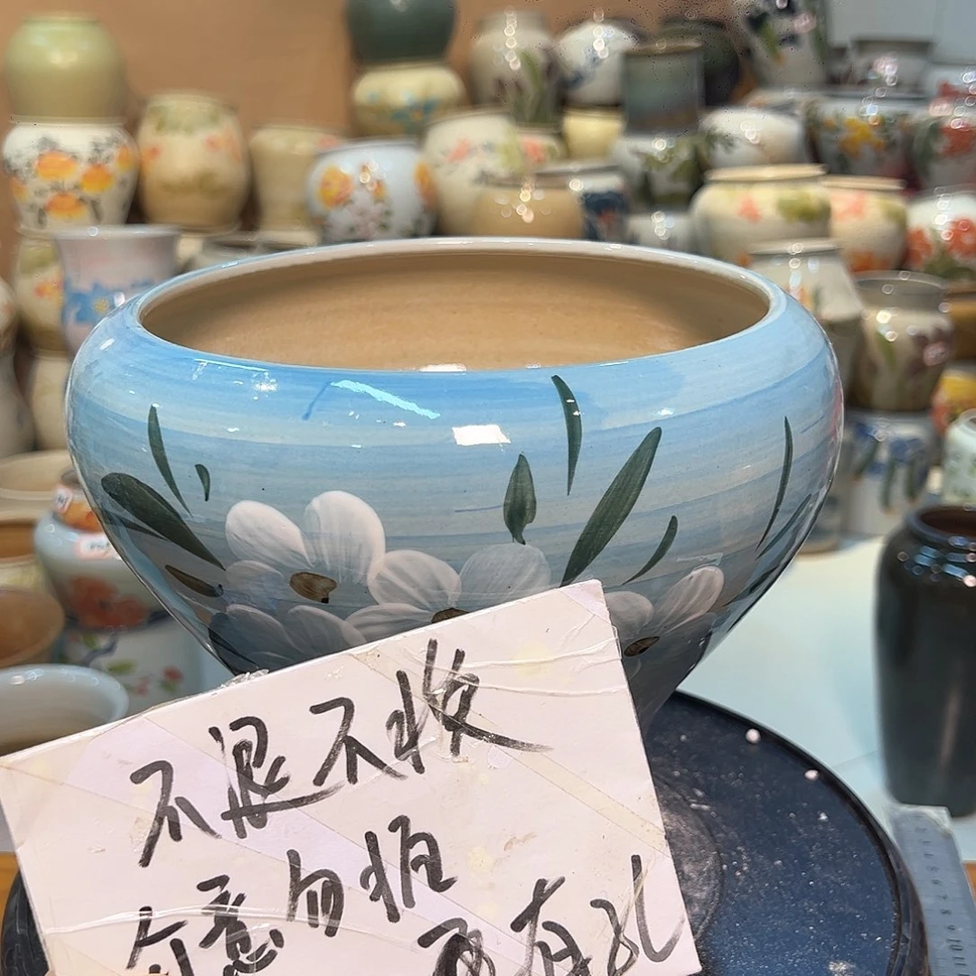 景德镇陶瓷花盆瑕品123