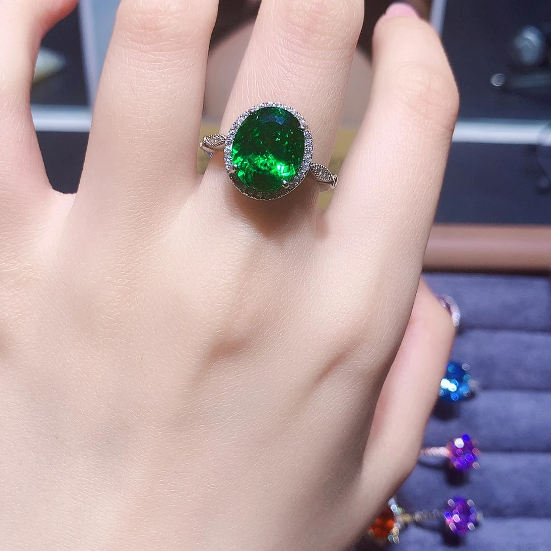 925银绿色时尚戒指