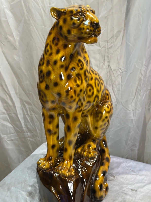 根雕木雕工艺品豹子