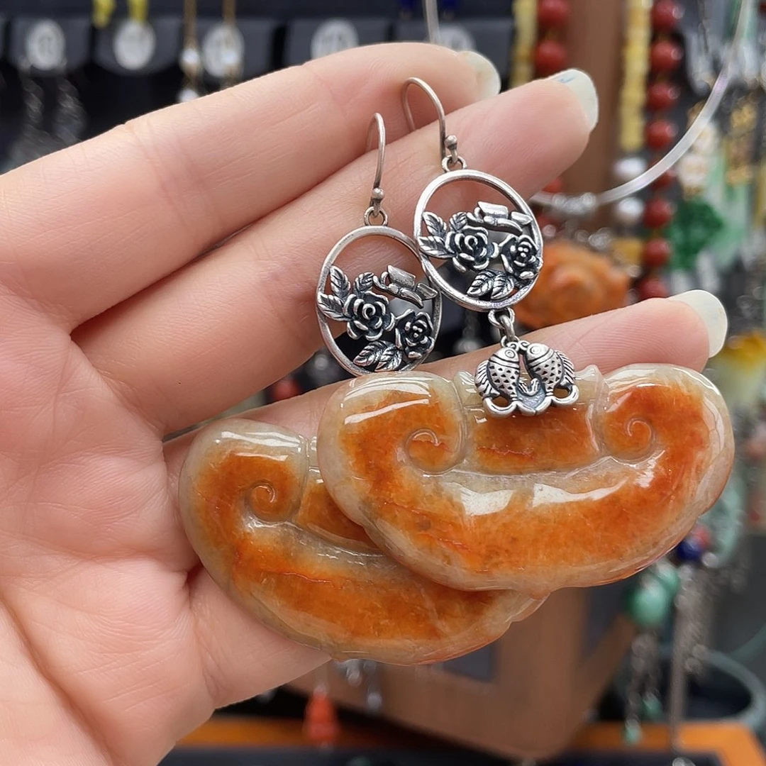 翡翠颈饰银S925镶嵌隔**香195hjkjhj