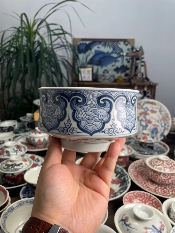 元青花海生花水洗