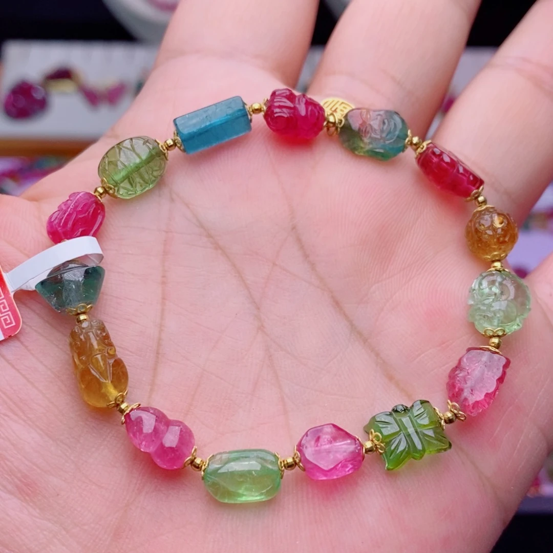 18K金镶嵌手链碧玺碧玺