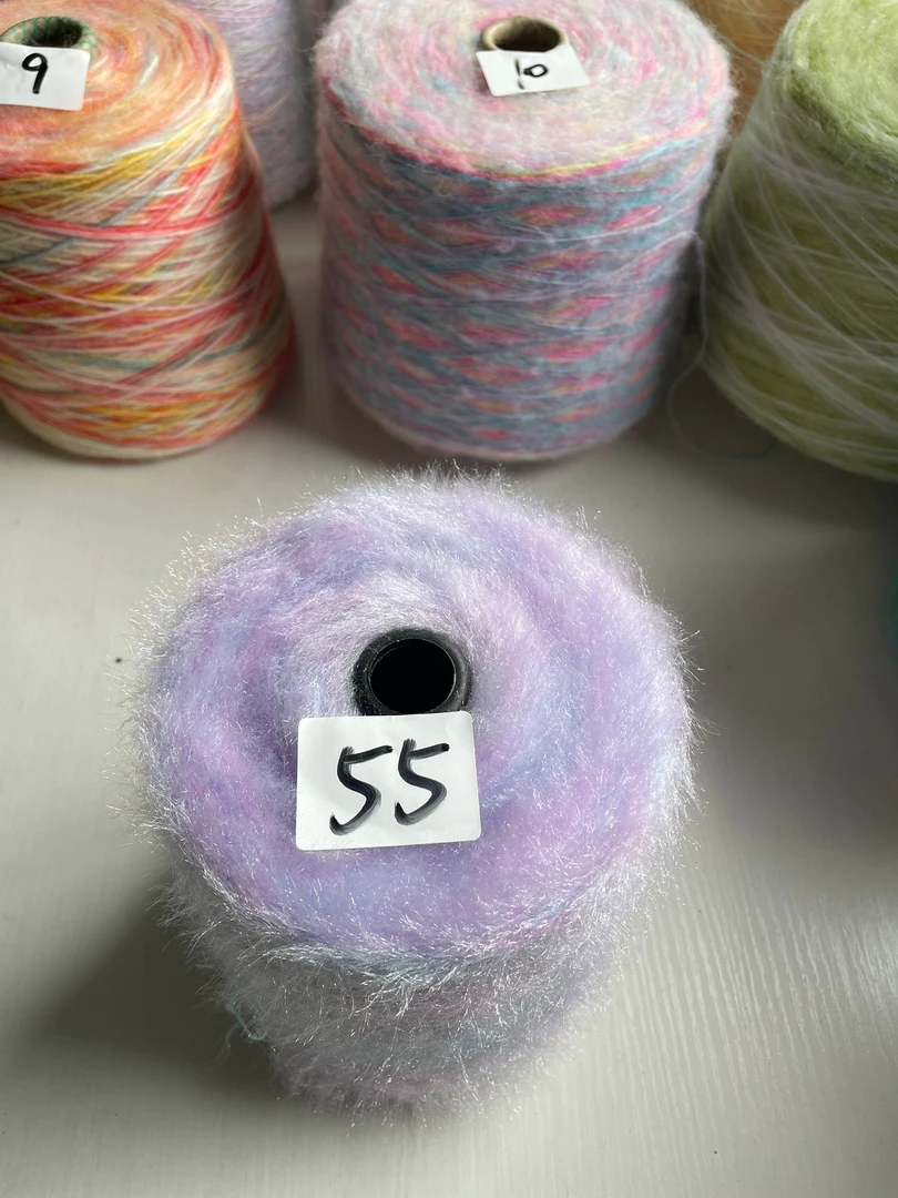 亲肤柔软短段染闪光猫毛五十五号500克