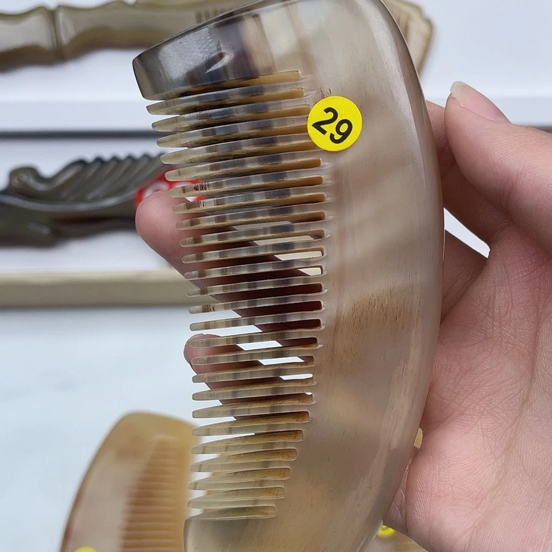 纯手工制作的牛角梳29