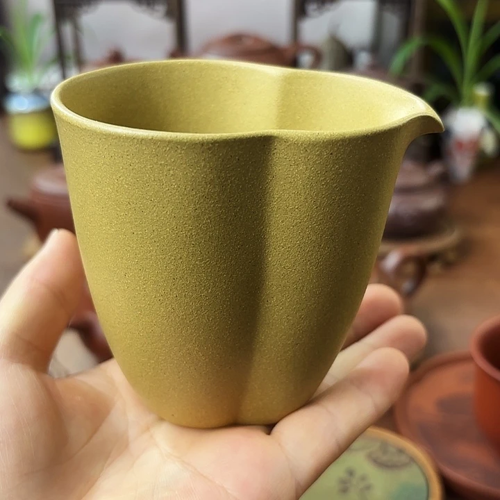 茶杯紫砂公道杯 本绿 170cc 全手