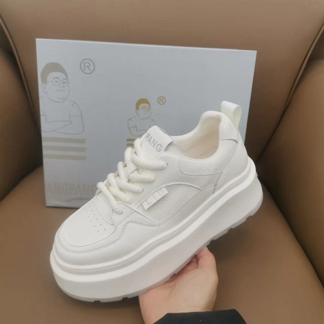 金匠11号#【芝士单款】刘胖胖女款新款厚底增高时尚百搭板鞋