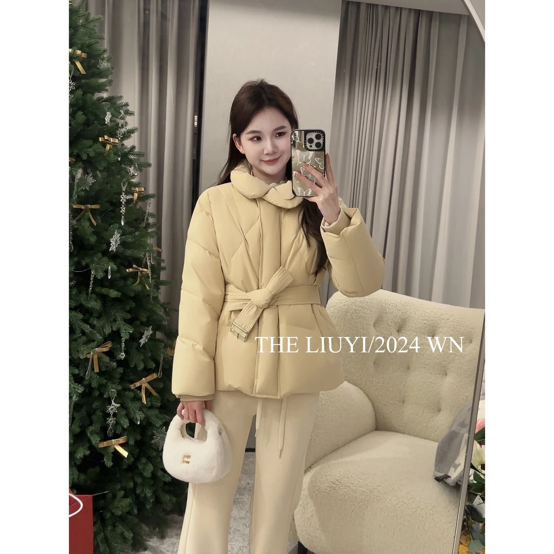 【LIUYI】奈雪~90白鸭绒收腰显瘦羽绒服外套412191