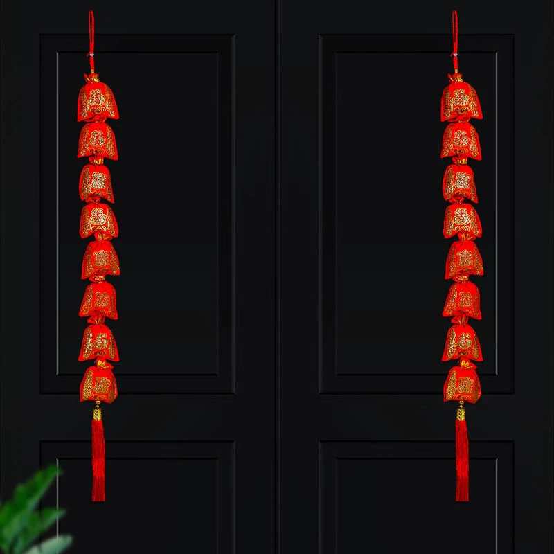 2025年蛇年爆款钱袋福袋新年吉祥招财挂饰入户门客厅玄关装饰挂件