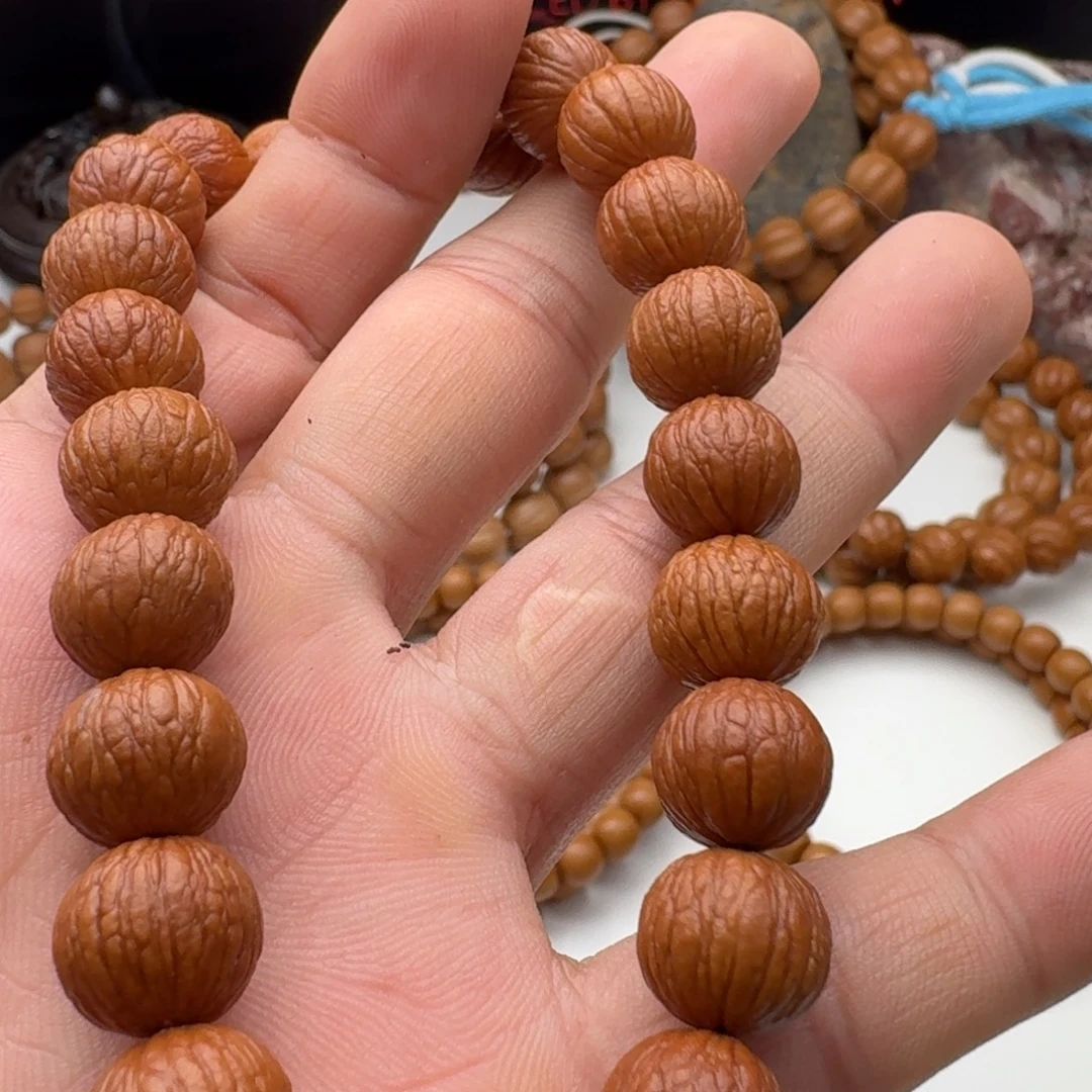 手串猴头核桃原皮原色凤羽手持特价款