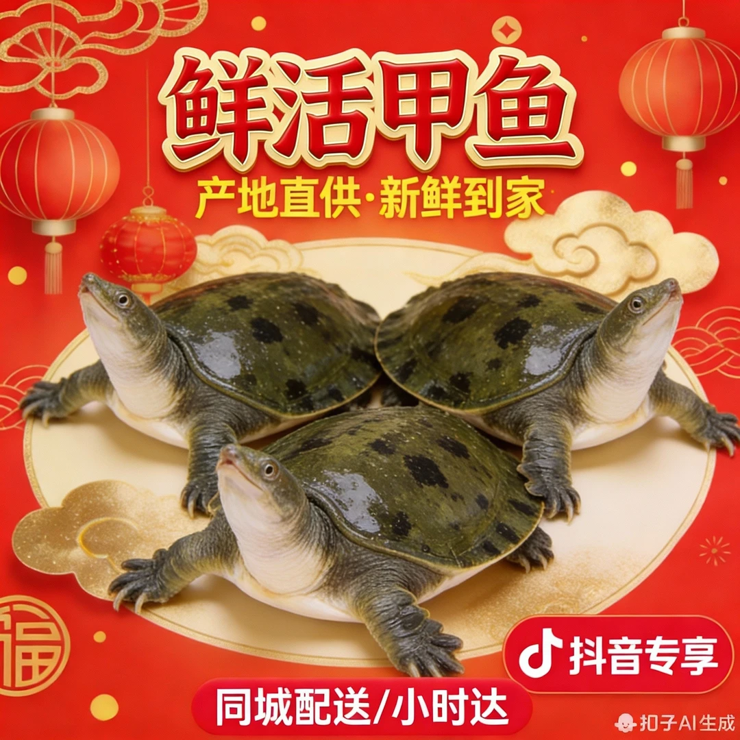 鲜甲鱼天天特价同城配送小时达