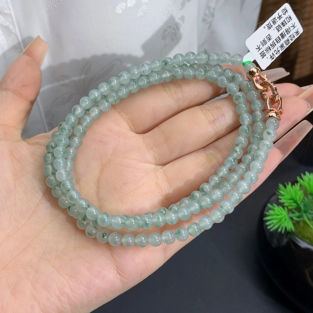 未镶嵌手链翡翠卡5.0冰胶飘绿花