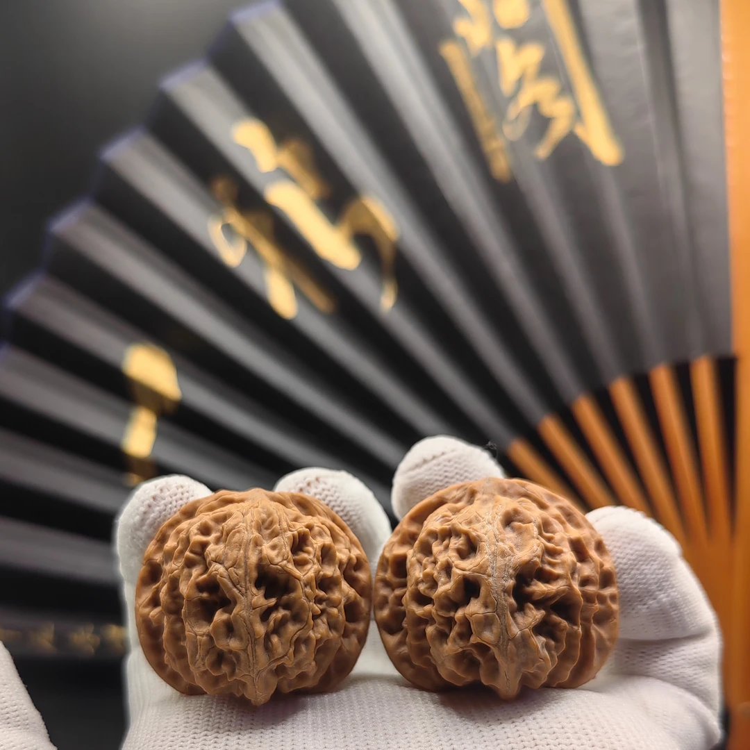 p3902 全品文玩核桃  苹果园文玩核桃 39边37.5肚34高 苹果圆