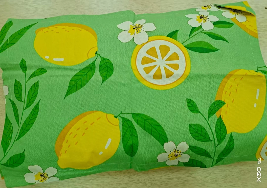 【202】粗布枕套48*75一对装 【柠檬-绿】