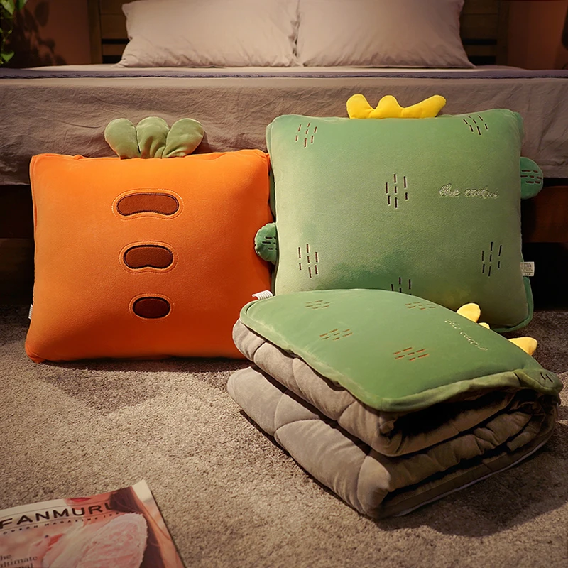 夏季加厚抱枕被子两用毯子二合一沙发靠枕办公室午睡小枕头汽车载