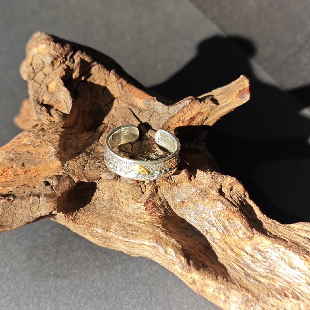 925银戒指 【索兰仁钦】925银镶冈仁波齐戒指 A1528