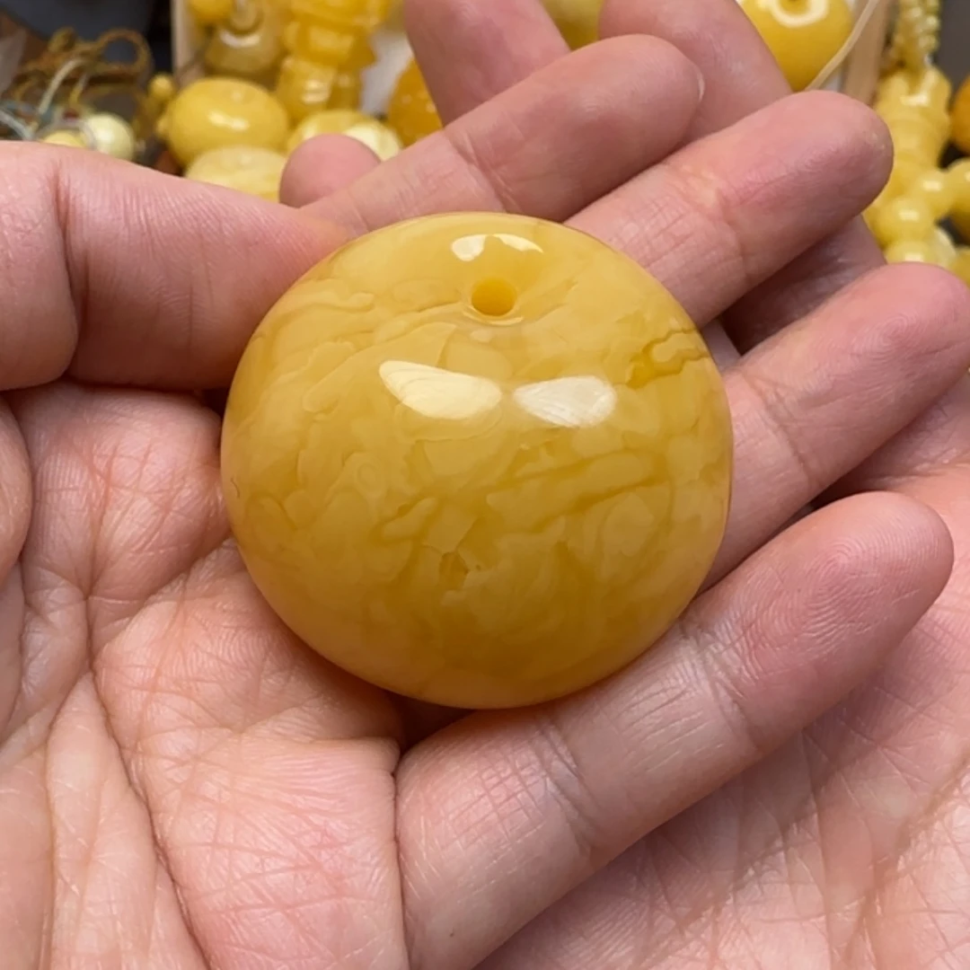 开***猪蜜蜡未镶嵌毛衣链天然蜜蜡