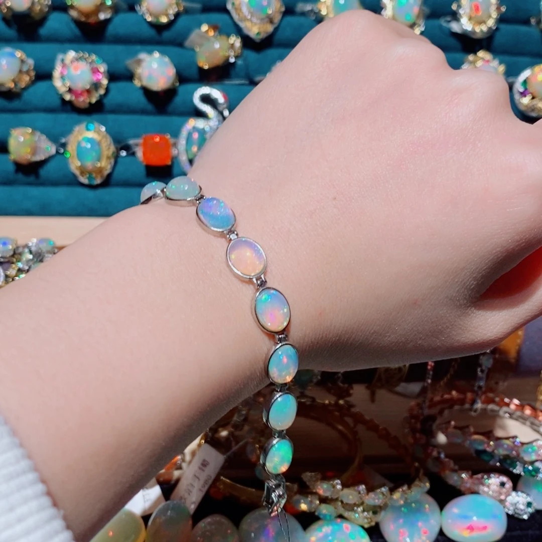 欧泊欧泊手链银S925镶嵌